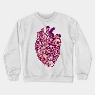 Peach Transparent Heart Crewneck Sweatshirt